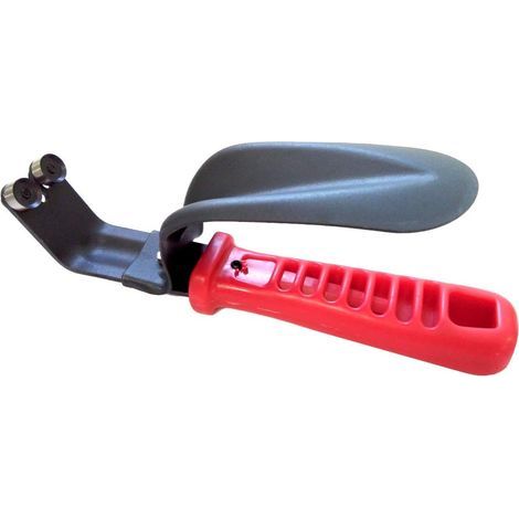 Lot de 1 Outil professionnel d'ébavurage de plaques avec protection complète (rouge) (1/4)