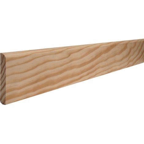 5 Fußleisten mit abgerundeten Ecken, ohne Knoten, 70 x 10 mm, 2,00 m lang
