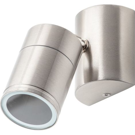 Litecraft Irela Spotlight Adjustable Garden Wall Ceiling Light - Stainless Steel (1/5)