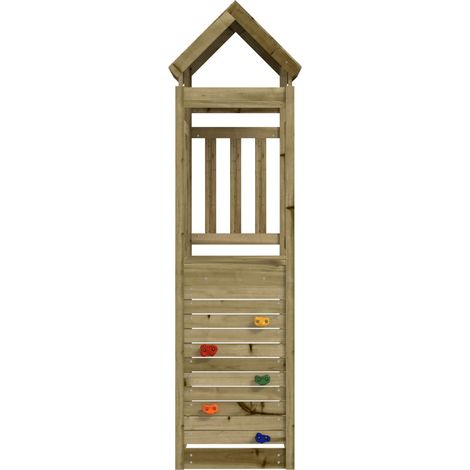 Tour de jeu Marron 53 x 110,5 x 214 cm Bois solide imprégné (1/5)