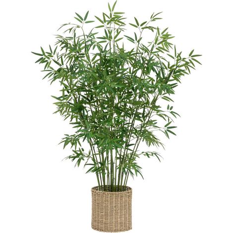 Bambù artificiale in vaso naturale h150cm verde - Atmosphera créateur d'intérieur