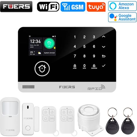 (Pack 1) Système d'alarme intelligent Wi-Fi/GSM, système d'alarme de sécurité pour maison connectée, antivol (1/5)