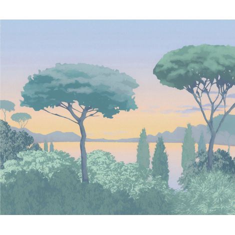 Komar Wandtapete - Flaneur - 250 x 300 cm - Digitaldruck - Mediterran (1/5)