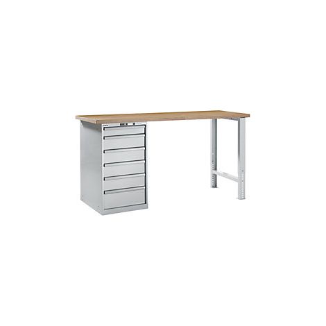 Banco de trabajo en sistema modular  altura 1040 mm  armario (1/2)