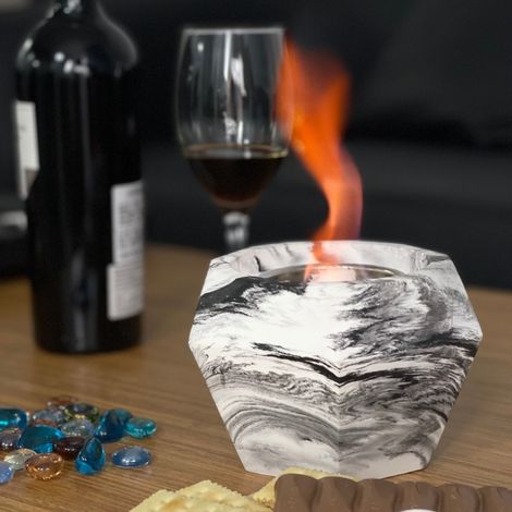 Cheminée à alcool moderne en diamant, véritable feu, cheminée de bureau, poêle décoratif pour la maison (1/5)