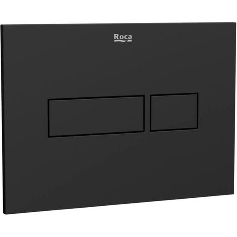 Roca Placa de accionamiento doble pulsador en plástico, negro mate (A890220206)