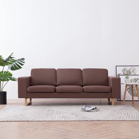 3-Sitzer-Sofa Stoff Braun
