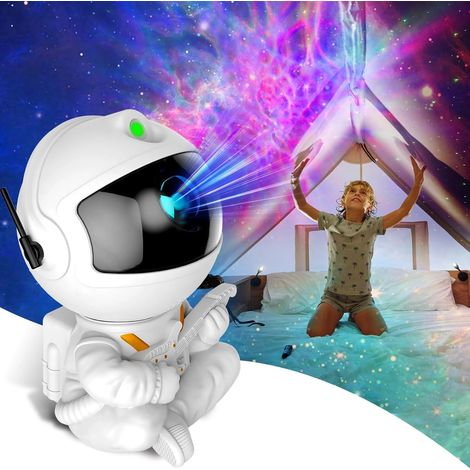Projecteur galaxie astronaute, projecteur d'étoiles, veilleuse galaxie pour enfants, lampe LED de plafond nébuleuse, décoration de chambre, avec minuterie et (1/5)