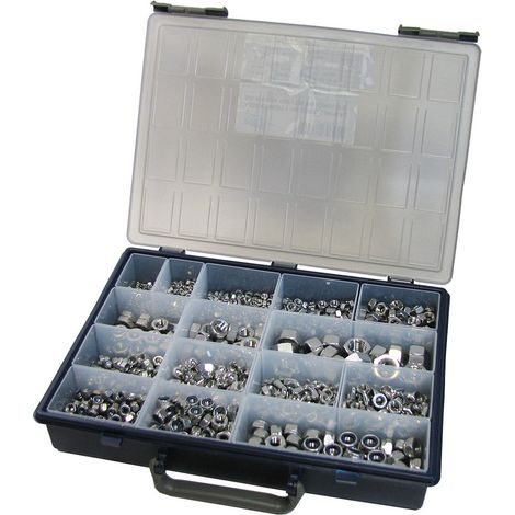 Assortiment de 1140 Ecrou Hexagonal HU /FREIN/BORGNE/OREILLE Inox A2 - 1 pièce (1/4)