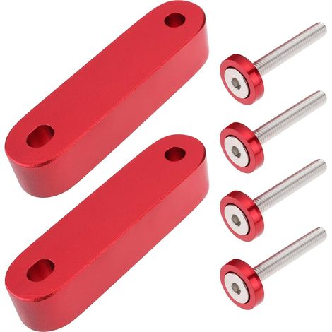 2pcs Entretoises de Ventilation de Capot Moteur en Alliage d'aluminium pour Voiture Compatible avec 15 (Rouge) (1/5)