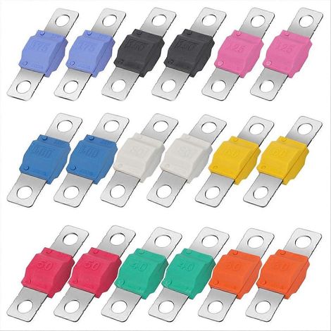 Compatible avec les fusibles Midi, mini-fusibles à boulon haute intensité plaqués cuivre 12V-58V (1/5)