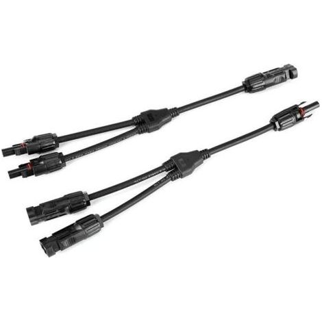 HOXILEELEO - Connettori Y-cavi solari – M/F/F e F/M/M – Resistente ai raggi UV e all'acqua – montaggio rapido e senza utensili (1/5)
