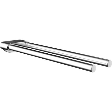 Toallero emco flow, de dos brazos, rígido, 320 mm, cromado, (1/5)