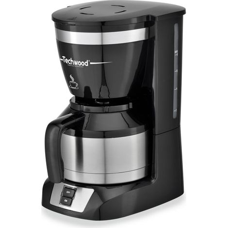 Cafetières Inox Isotherme Techwood TCA-1086I - Capacité du réservoir : 1L (10/15 Tasses) - Coloris Noir (1/3)