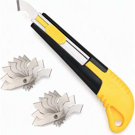 Cutter, 20 Lames, Avec Verrou De Sécurité, Jaune (1/5)