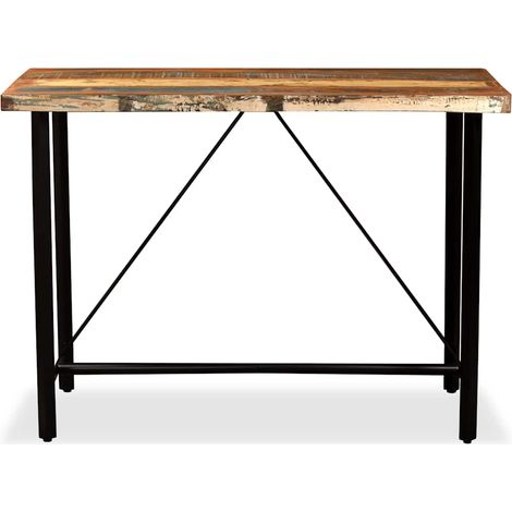 Maison Exclusive - Tavolino da Bar in Legno Massello di Recupero 120x60x107 cm (1/5)