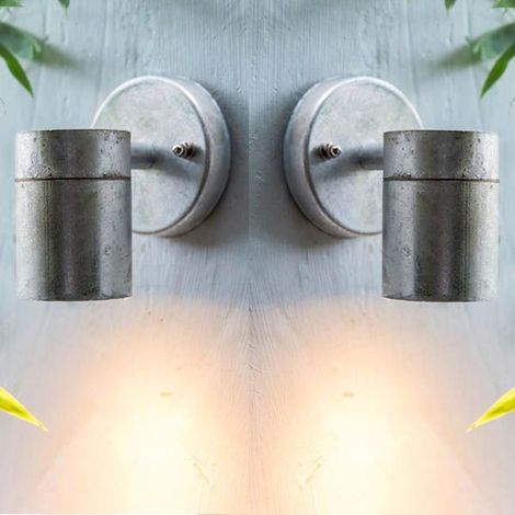 2x Garden Trading St Ives Down Spot Nautical Mains Garden Wall Light Steel (1/2)