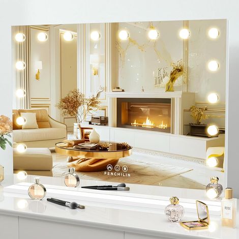 Miroir de maquillage lumineux avec 18 ampoules LEDgrand miroir de maquillage lumineux (1/5)