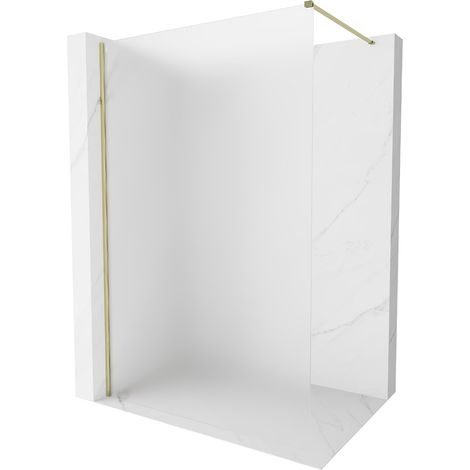 Mexen Kioto-X mampara de ducha Walk-in 150 x 200 cm, escarcha 10 mm, dorado - 800-150-101-50-30-X (1/5)