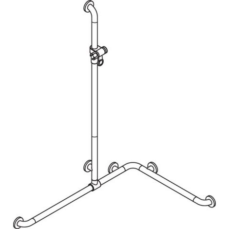 HEWI 801.35BUS310 99 barre de douche avec support de frein (USA), S801
