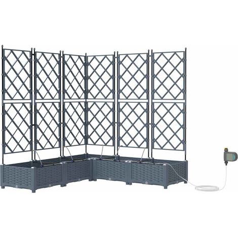 Maison Exclusive - Macetero de Jardín 5 pcs Gris Claro 120 x 120
