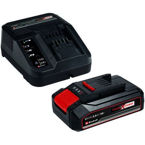 Caricabatteria + 1 batteria 2.5 ah power-x-change 18 v starter kit einhell (1/4)