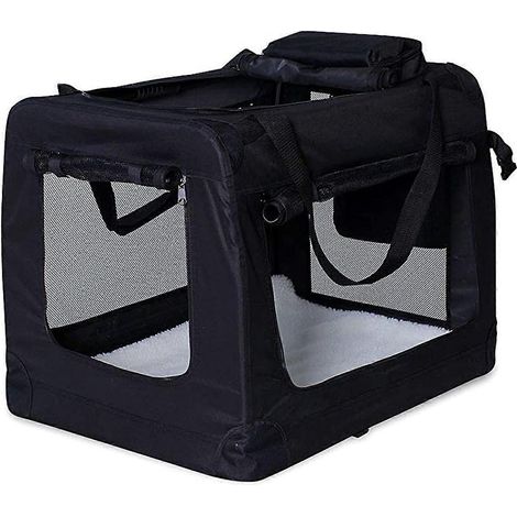 cage pour chat et chien, cage pliable et portable, amovible et lavable, à fixer en voiture, taille S (1/5)