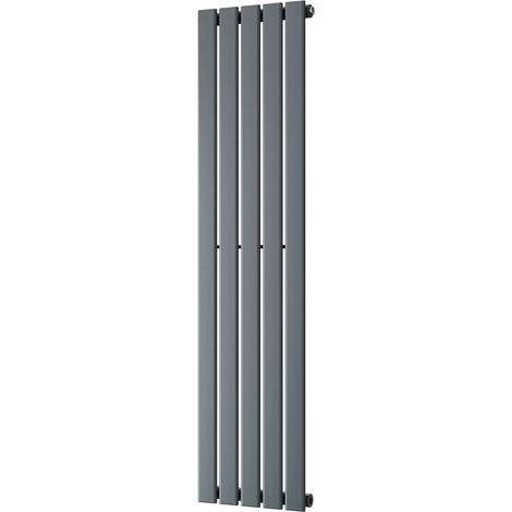 Typhoon - Anthracite Vertical Radiator H1400mm x W340mm Single Panel