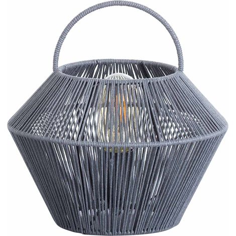 Lampada da tavolo Shaoran grigia 24x24x25cm 7hSevenOn Deco