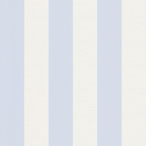 BRICOFLOR Papier peint rayures bleu blanc | Papier peint bleu pastel | Papier peint chambre bébé | Papier peint esprit bord de mer - 10,05 x 0,53 m (1/5)