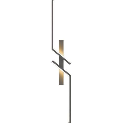 LED-Wandleuchte für den Innenbereich, 80 cm, 12 W, moderne Acryl-Wandleuchte mit warmweißem Licht (3000 K), Schwarz (1/4)