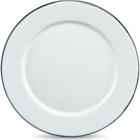 Assiette Ø16cm en acier émaillé Compatible four et lave-vaisselle Légère Empilable Résiste aux rayures Blanche (1/5)