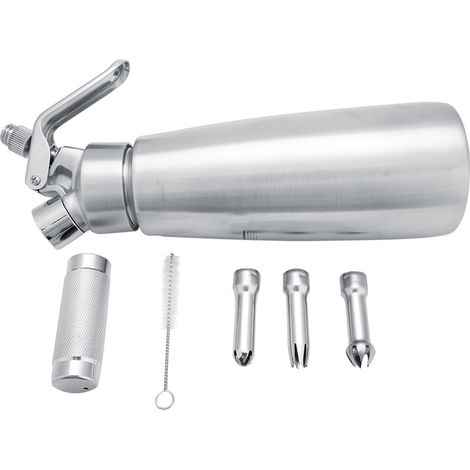 Dispenseur à crème chantante en acier inoxydable 1000ml avec 3 buses (1/5)