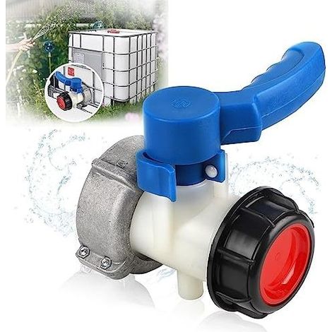 (75×75×131mm) Rubinetto per serbatoio da 1000 litri Adattatore per serbatoio da 1000 litri DN50 (75mm) Raccordo per serbatoio IBC Valvola di scarico Adattatore per serbatoio IBC Connettore per serbato (1/4)