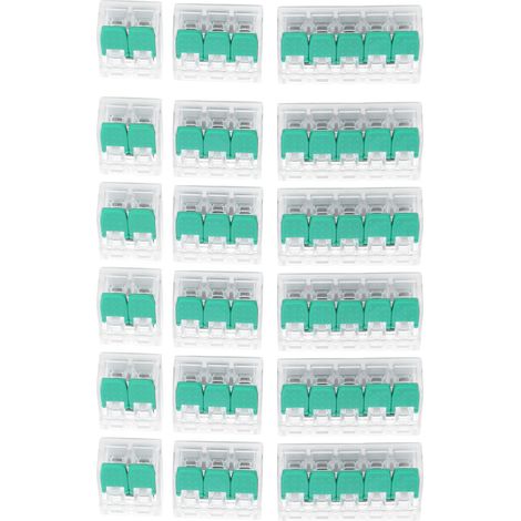 Kit de 60 connecteurs de câblage pour éclairage de bâtiments, bornes rapides sans vis PCT-662/663/665 (1/5)