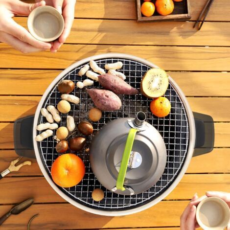 Barbecue portable au charbon de bois – barbecue de table, barbecue d'extérieur, fumoir à charbon de bois pour le camping (1/3)