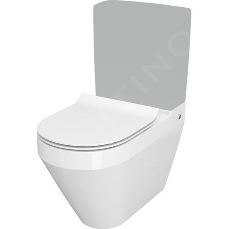Cersanit Crea - WC à poser avec abattant SoftClose, sortie vario, CleanOn, blanc K114-023 (1/3)