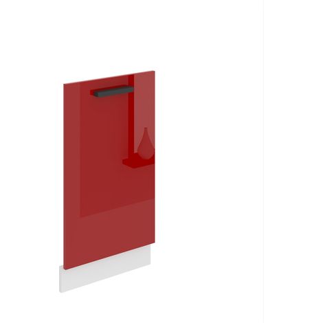 BELINI Habillage de Porte Lave Vaisselle PZ45 Meuble Lave Vaisselle sans Plan de Travail I Accessoire pour Lave-Vaisselle Cuisine - Teille: 1,6 x 45 x 71,5 cm I Couleur: Rouge très Brillant (1/4)