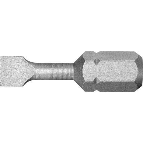 Facom – Embout 1/4'' pour vis à fente torsion 25 mm – Vissage manuel intensif – Normes NF ISO 2351-1, DIN ISO 2351-1 - ES1345T (1/4)