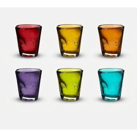 Lot de 6 verres à liqueur artisanaux en verre Eolo (1/2)