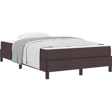 Maison Exclusive - Letto a molle con materasso Marrone Scuro 120 x 200 cm Tessuto