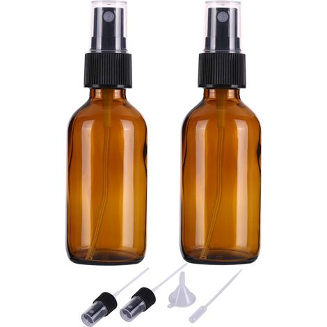 2Pcs 60ml Flacon Vaporisateur Vide Verre, Bouteille Spray Verre Avec Brouillard de Pulverisateur Fine,PulvéRisation à Brume (1/5)