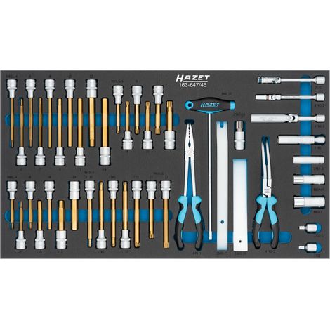 Set attrezzi Hazet 163-647/45 45 pezzi pinze punte cacciavite