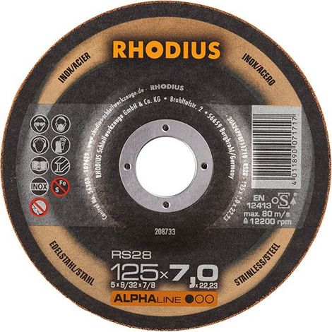Taglio Disco Rs28 125 X 7,0 Millimetri Acciaio Rodio (25)