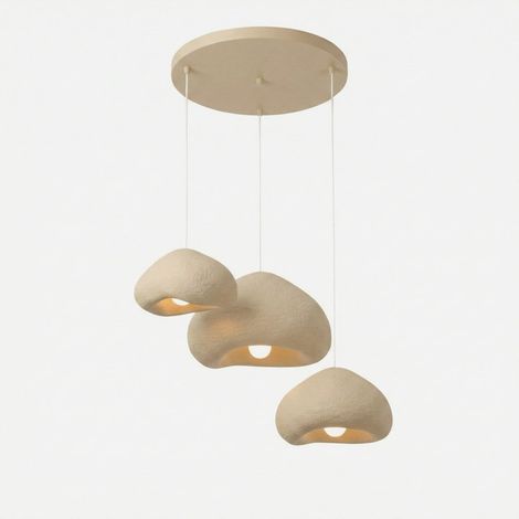 Design-Modern 3-flammige Pendelleuchte Lora Set - Beige (1/5)