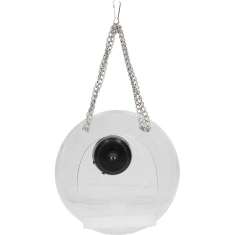 Mangeoire à oiseaux suspendue ronde avec caméra intelligente et surveillance en temps réel pour l'extérieur et le jardin (1/5)