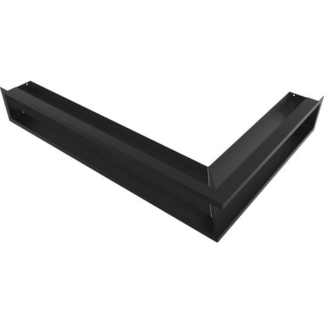 Eck-Lüftungsgitter LUFT links 76,6x54,7x12 schwarz Slim (1/5)