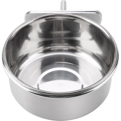Bandeja de acero inoxidable para comida y agua Toivize, modelo M, duradera y fácil de limpiar para jaulas de pájaros. (1/5)