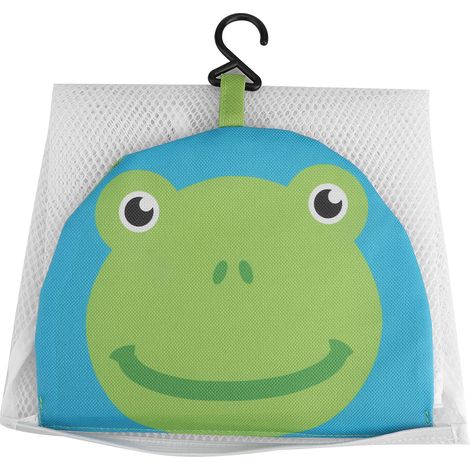 Filet de rangement pour jouets de bain vert, panier suspendu en maille pour salle de bain, sac organiseur pour baignoire. (1/5)