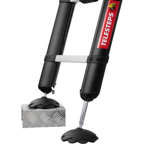 Telesteps – Pieds de sécurité ajustables pour échelle – Adaptabilité sur sols irréguliers – Ajustement jusqu'à 22 cm – Rotules orientables 360° (1/4)